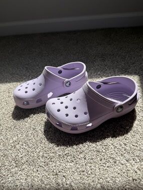 CROCS Kids Lavender Slip-On Clogs with Heel Strap